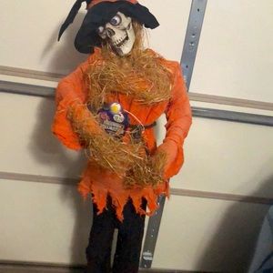 Life size Halloween animated gothic Scarecrow